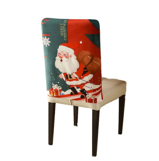 Funda de Silla Navideña Estampado Cartoon Tela Suave - Image 4