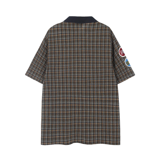 Camiseta Retro Cuadros Colorblock con Solapa - Image 5