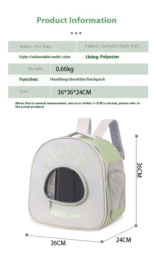 Mochila Transportadora Transparente para Mascotas con Doble Correa - Image 10