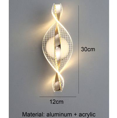 Lámpara de Pared LED Copo de Nieve Aluminio Dorado para Pasillos - Image 8