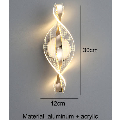 Lámpara de Pared LED Copo de Nieve Aluminio Dorado para Pasillos - Image 8