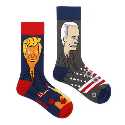 Calcetines Retro Asimétricos para Parejas - Algodón Cómodo Unisex - Image 106