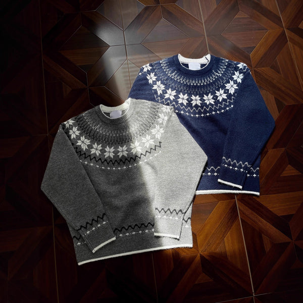 Suéter Tejido Jacquard Retro para Hombre