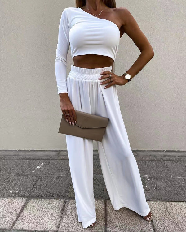Traje Casual Asimétrico para Mujer con Manga Larga