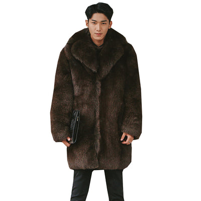 Abrigo Trench de Piel para Hombre Talla Grande Moda Europa y Estados Unidos - Image 6