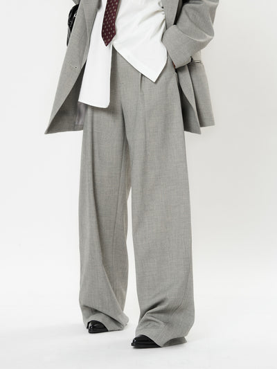 Pantalones Casuales Rectos con Corte Vertical y Acabado Liso - Image 42
