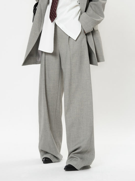 Pantalones Casuales Rectos con Corte Vertical y Acabado Liso - Image 42