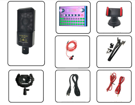 Tarjeta de Sonido F007plus para Transmisión en Vivo - Equipo Profesional para Cantantes y Creadores - Image 9