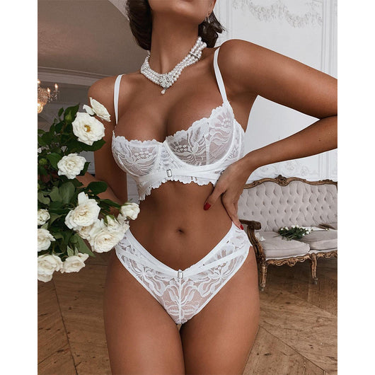 Conjunto de Lencería Nupcial de Encaje Delicado - Image 7