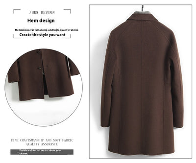 Abrigo Ejecutivo de Lana Pura Corte Slim Gris Oscuro - Image 16
