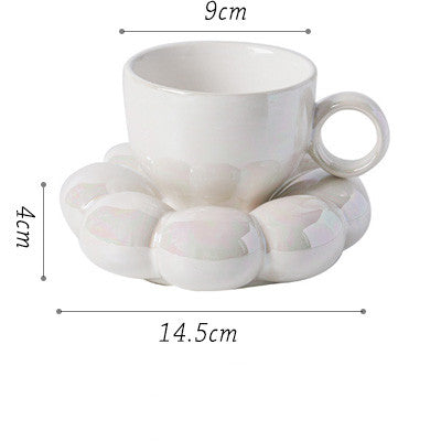 Taza de Desayuno con Plato de Cerámica Floral y Colores Vibrantes - Image 18