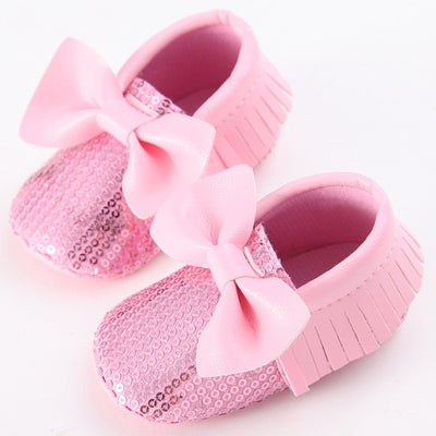 Zapatos para Bebé Niña Primavera Otoño con Suela Antideslizante y Moño Elegante