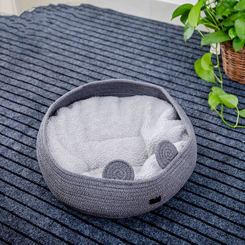 Cama Nido para Mascotas Cuatro Estaciones con Colchoneta Removible