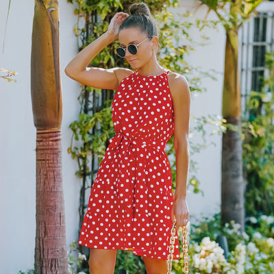 Vestido Elegante de Chifón con Lunares para Mujer - Image 24