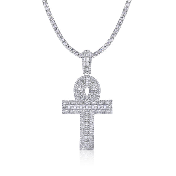 Collar Colgante Moissanita Plata 925 Chapada en Platino - Joyería Lujo Minimalista