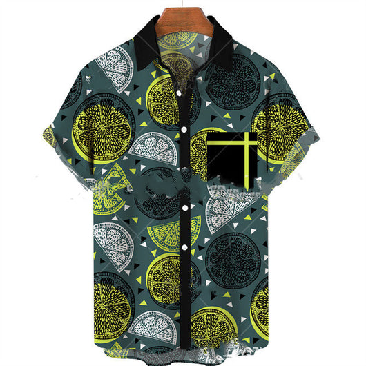 Camisa Casual Slim Fit con Estampado 3D para Hombre - Image 7