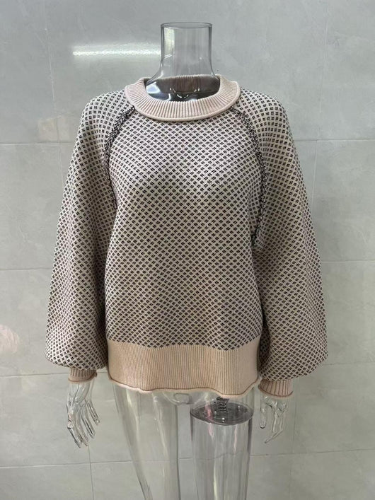 Suéter Tejido Jacquard Cuello Redondo para Otoño e Invierno - Image 13