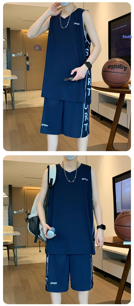 Conjunto Deportivo Casual - Camiseta sin Mangas y Pantalón Corto para Baloncesto - Image 24