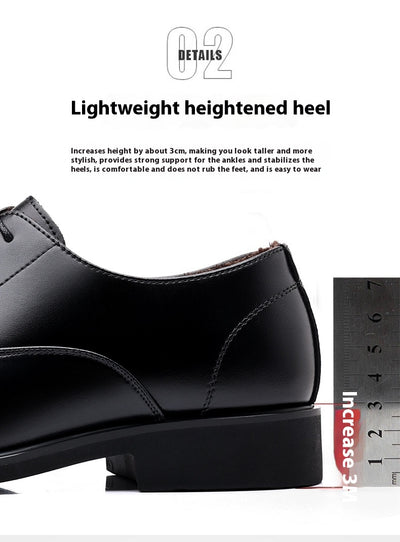 Zapatos de Cuero para Hombre con Alzada Interna y Punta Afilada - Calzado de Boda - Image 15