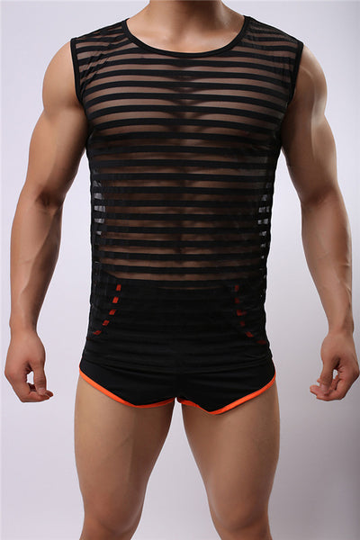 Chaleco Deportivo Rayas Elástico Cuello Redondo - Image 14