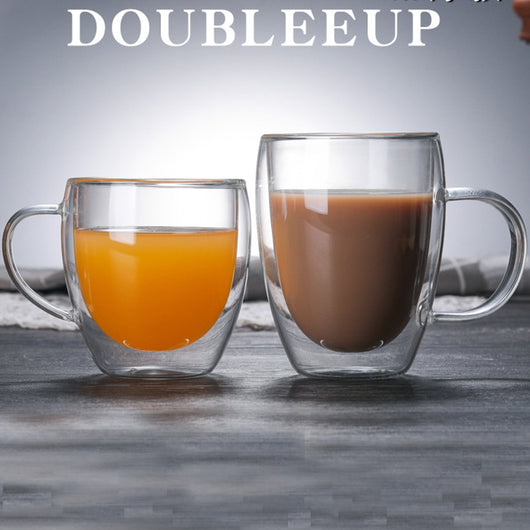 Taza de Café Térmica de Vidrio Borosilicato Doble Capa con Asa - Image 11