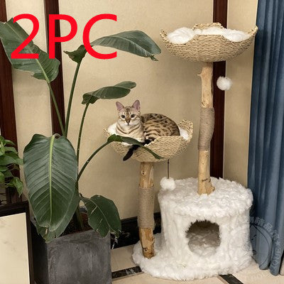 Centro de Juegos Felino con Plataforma Floral y Rascador Integrado - Image 10
