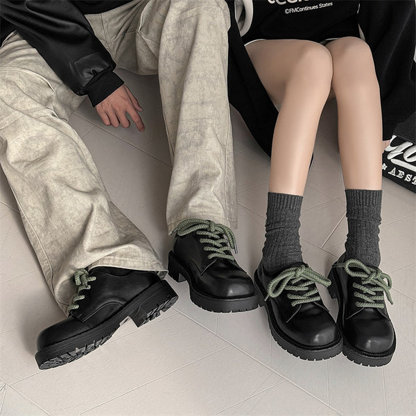Zapatos Casuales de Cuero con Plataforma Elevadora para Hombre Big Head Derby