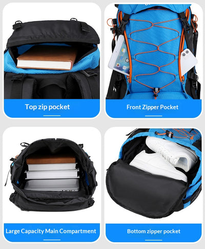 Mochila de Viaje y Senderismo Impermeable de Gran Capacidad - Image 17