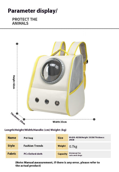 Mochila Transportadora para Mascotas con Cápsula Espacial - Gran Capacidad y Transpirable - Image 14