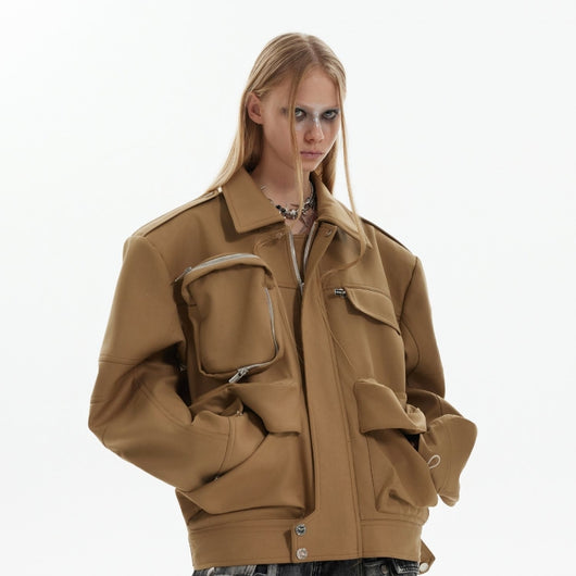 Chaqueta Cargo Profesional Multi-bolsillos para Trabajo Pesado - Image 12