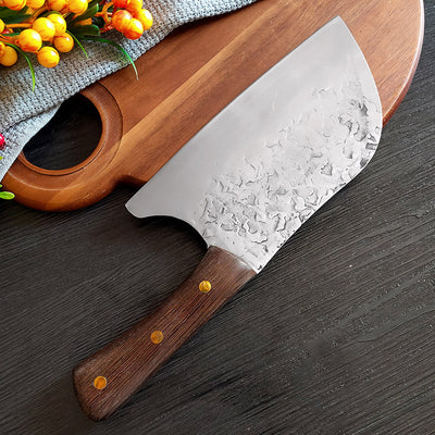 Cuchillo de Cocina Forjado a Mano en Acero Inoxidable con Mango de Madera - Image 2