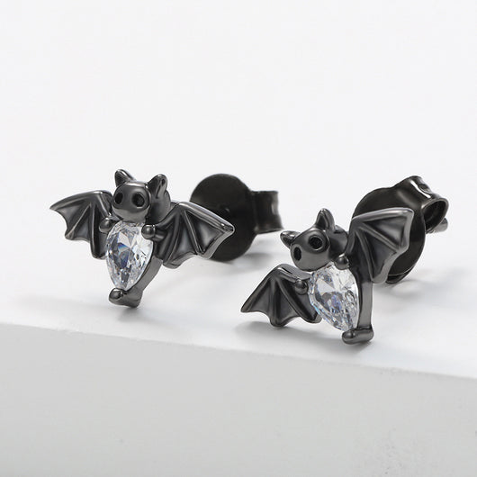 Aretes Negros de Murciélago Vampiro para Halloween - Image 4