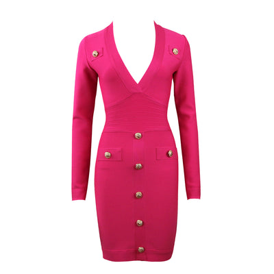 Vestido Elegante Entallado de Manga Larga para Mujer - Image 4