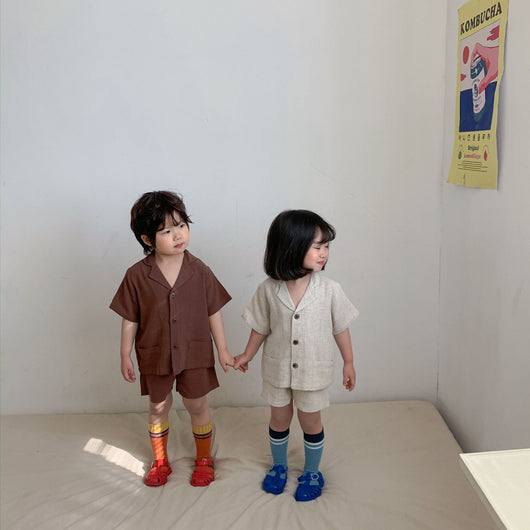 Camisa de Lino Infantil Manga Corta - Image 4