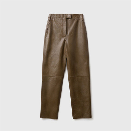 Pantalones Rectos de Ante Premium con Diseño en Relieve - Image 17