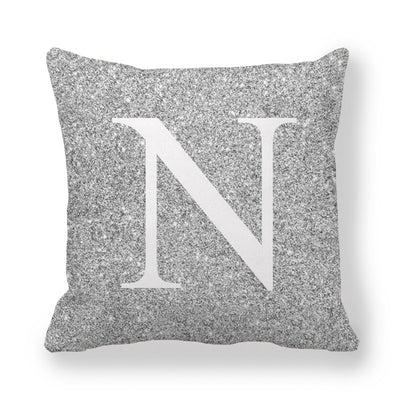 Funda de Almohada Gris con Letras Encriptadas - Tela Melocotón Premium - Image 15