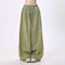 Pantalones Mujer Cuadros con Costuras de Encaje Cintura Alta Pierna Ancha