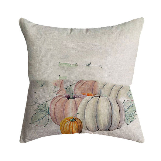 Funda de Almohada Otoño Calabaza - Diseño Festival Thanksgiving en Arpillera - Image 5
