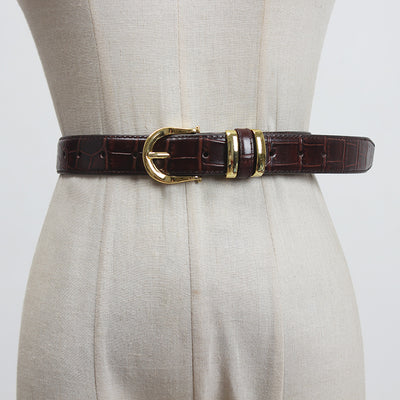 Cinturón de Cuero Genuino para Mujer - Diseño Minimalista y Versátil - Image 26