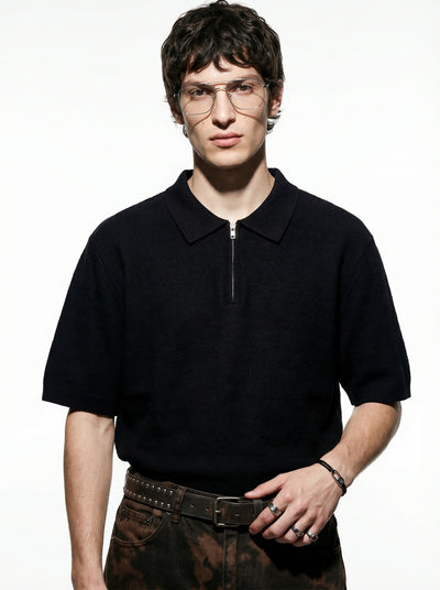 Polo Tejido Texturizado de Manga Corta para Hombre - Image 12