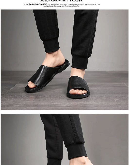 Sandalias Casuales de Cuero para Hombre - Comodidad de Verano - Image 9
