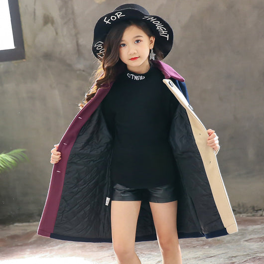 Abrigo de Lana para Niños Grandes Otoño-Invierno Coreano - Image 2