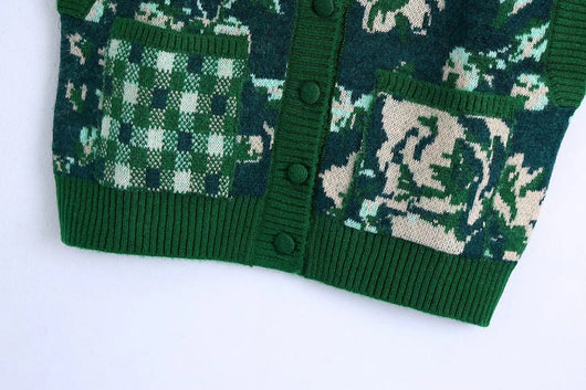 Chaleco Tejido Jacquard Minimalista Casual - Image 12