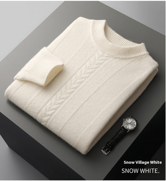 Suéter de Cachemira con Cuello Medio para Hombre - Image 17