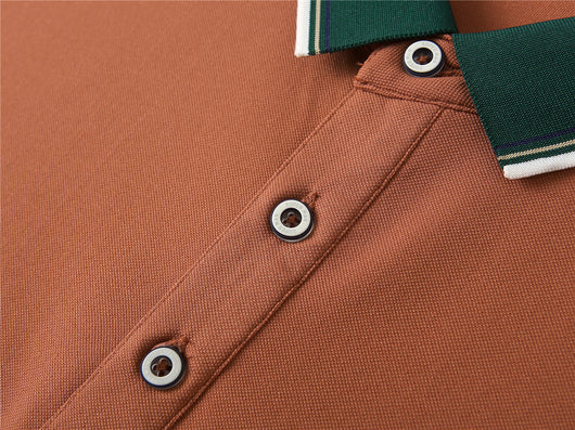 Polo Elástico de Algodón con Combinación de Colores - Image 46