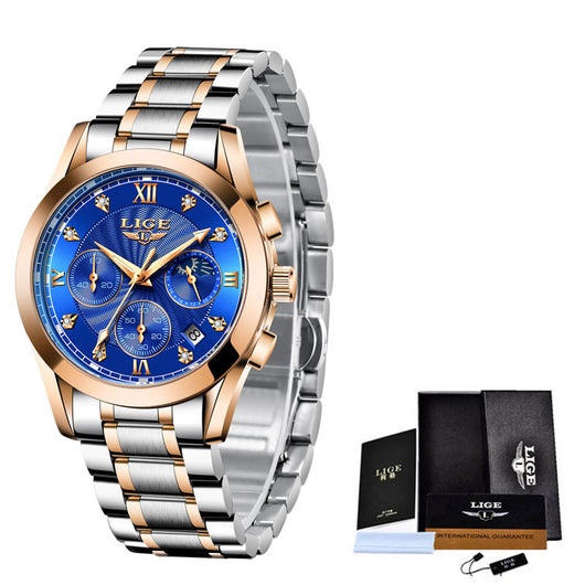 Reloj de Negocios Impermeable con Correa de Acero Inoxidable - Image 13