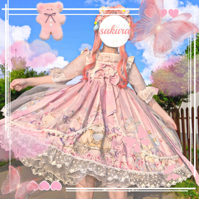 Vestido JSK Lolita Carnival con Osito de Diseño Original y Tirantes - Image 5