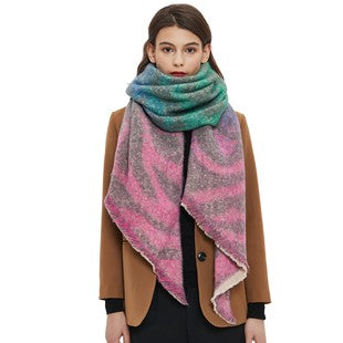 Chal Cálido Mujer Tejido Jacquard Combinado Otoño Invierno XINGX - Image 28