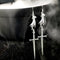 Brincos de Halloween Hollow Moon Witch Gothic Long Sword