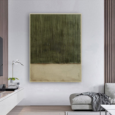 Cuadro Abstracto Moderno Grande Pintura Acrílica Texturizada Verde para Sala de Estar - Image 10